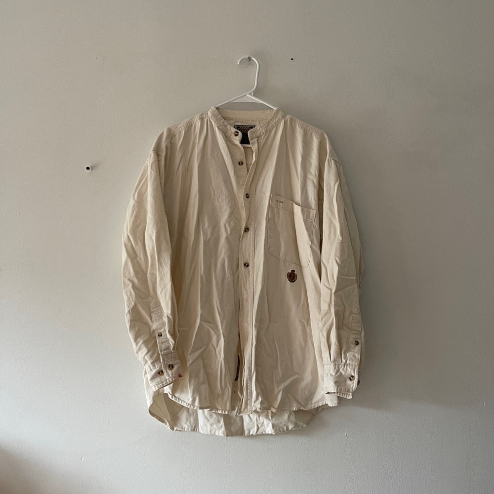 Vintage Hunting Horn collarless button down